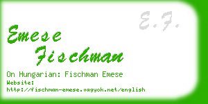 emese fischman business card